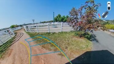 Cámara trasera de la Chevrolet Silverado con ayuda para estacionamiento.