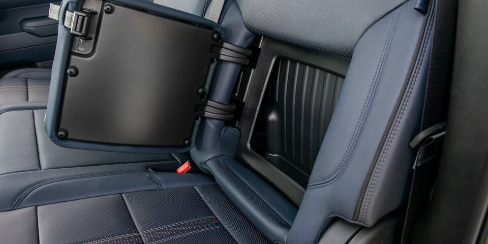Compartimiento de guardado de la Chevrolet Silverado.
