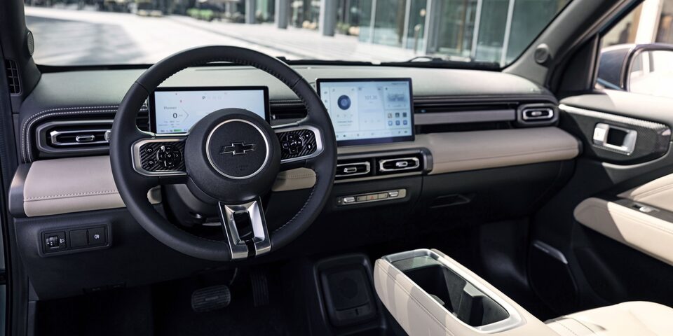 Tablero digital del Chevrolet Spark EUV, innovación y conectividad en cada detalle interior
