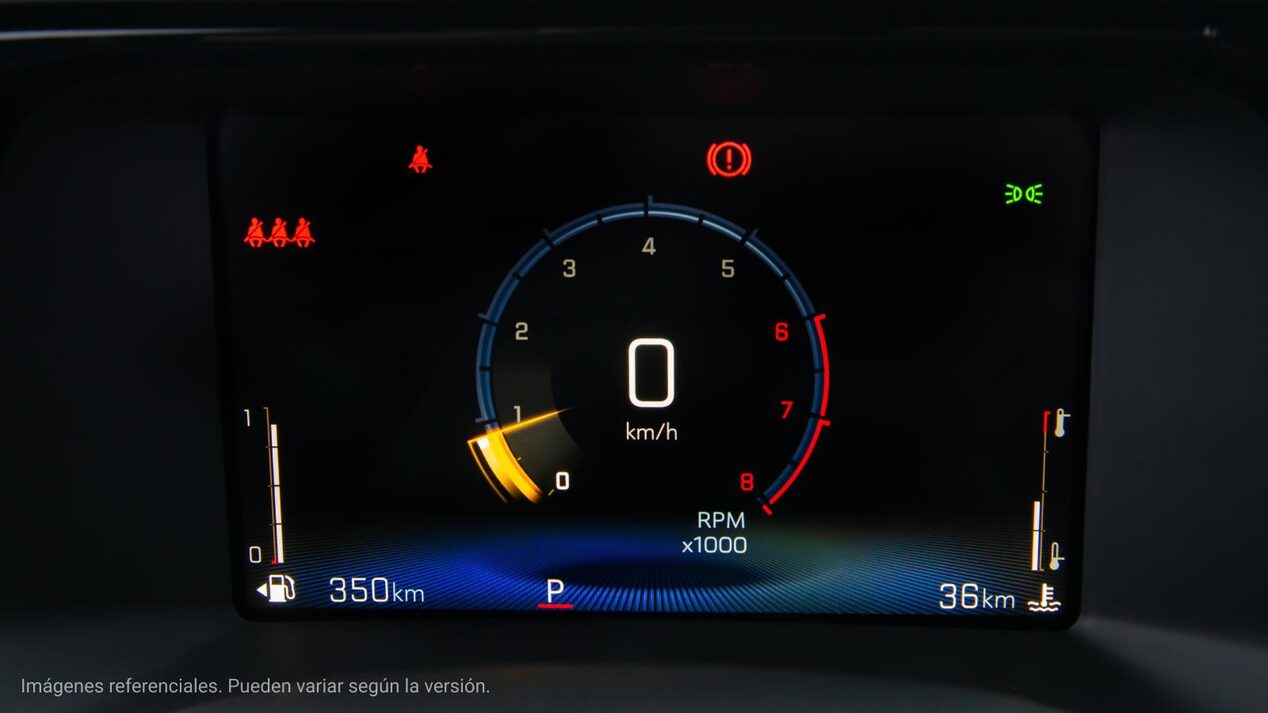 Tablero digital de 3,5 pulgadas.