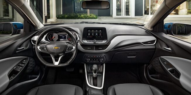 Detalle del tablero del Chevrolet Onix Turbo Hatch Back