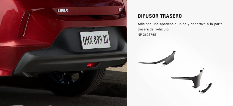 Chevrolet Nuevo Onix Turbo Accesorios - Difusor Trasro de tu Hatchback 