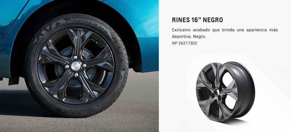 Chevrolet Nuevo Onix Turbo Accesorios - Rines Negros de tu Hatchback 