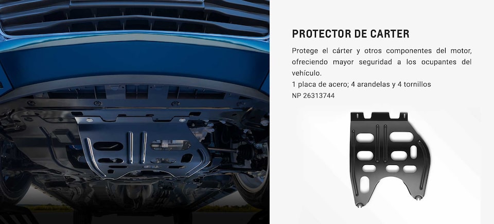 Chevrolet Nuevo Onix Turbo Accesorios - Protector de Carter de tu Hatchback