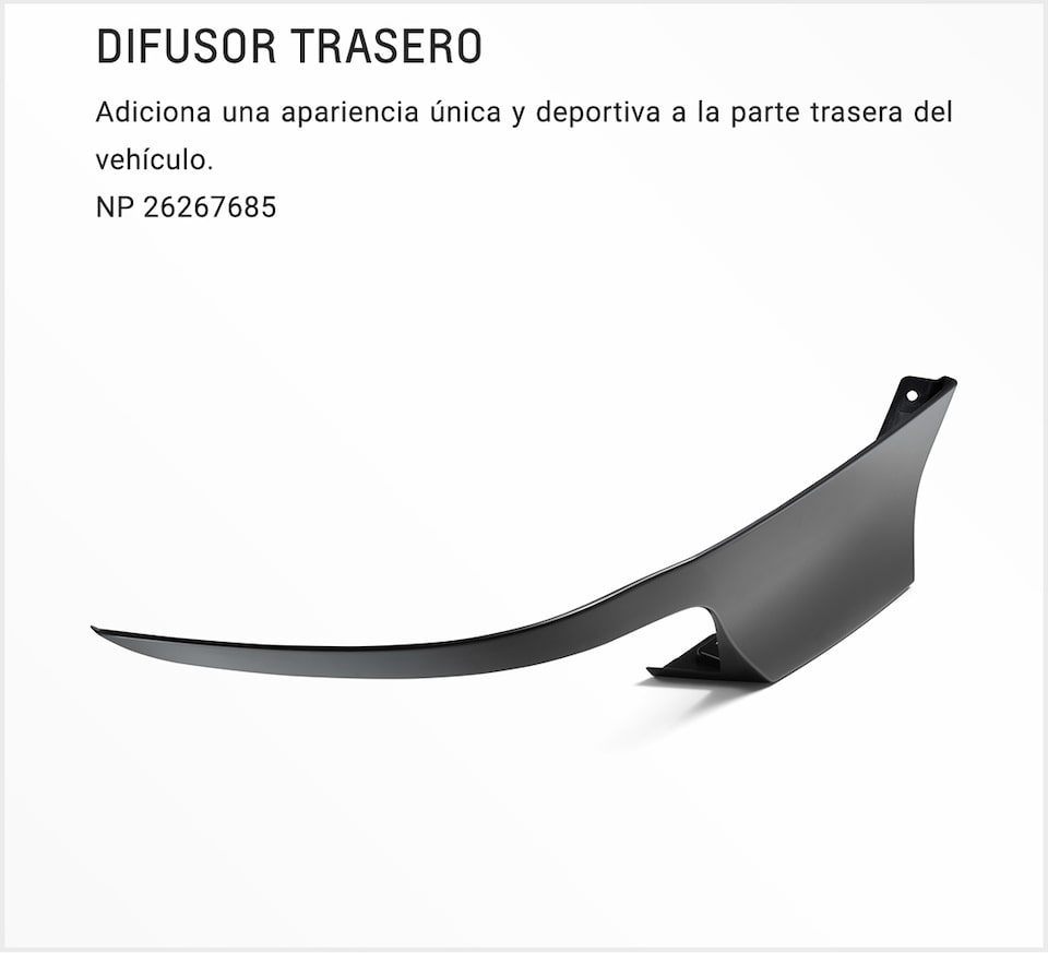 Chevrolet Onix Turbo Accesorios Exterior - Difusor Trasero de tu Carro Familiar Descripcion