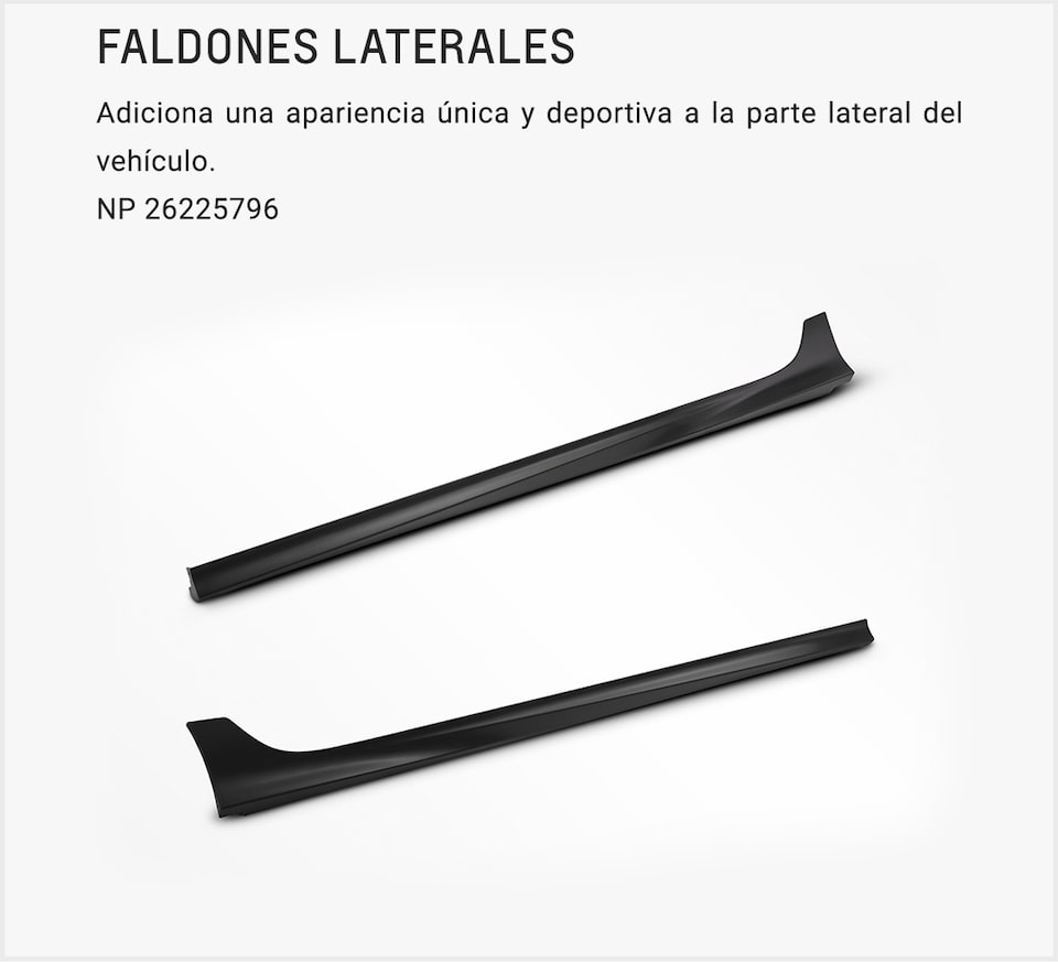 Chevrolet Onix Turbo Accesorios Exterior - Faldones Laterales de tu Carro Familiar Descripcion