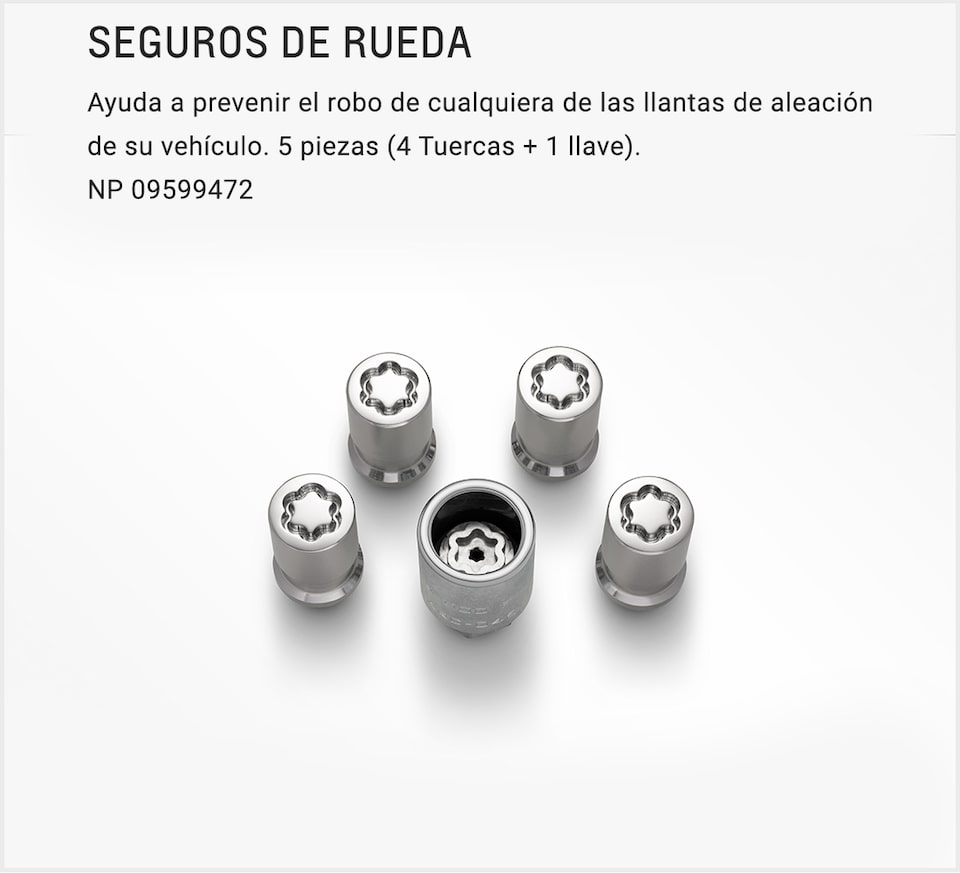 Chevrolet Onix Turbo Accesorios Seguridad - Seguros de Rueda de tu Carro Familiar Descripcion
