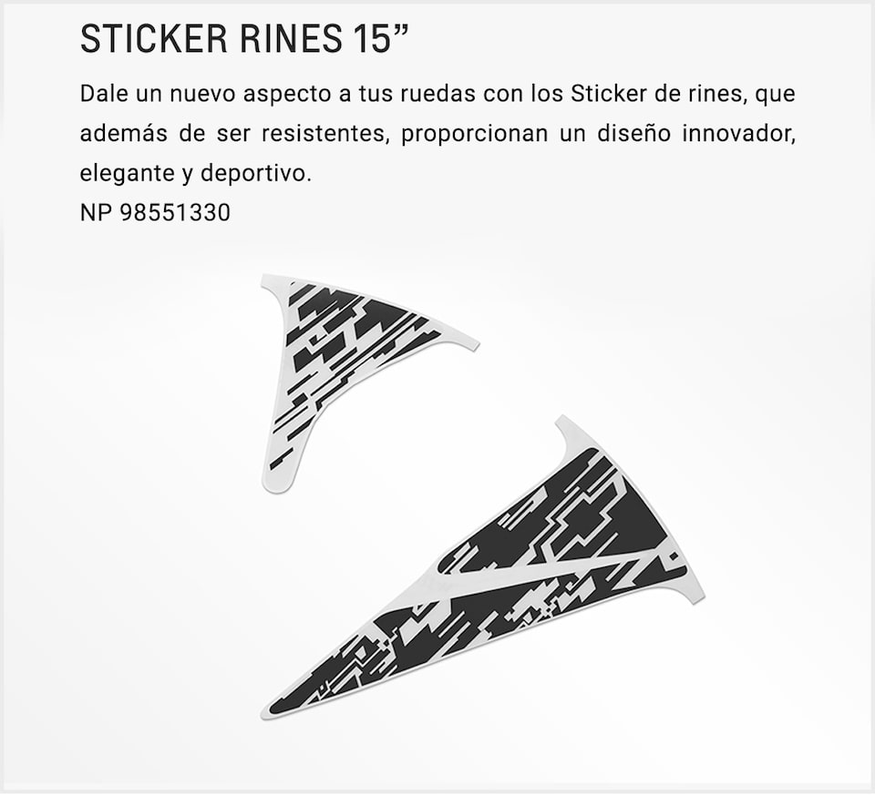 Chevrolet Onix Turbo Accesorios Exterior - Sticker de tu Carro Familiar Descripcion