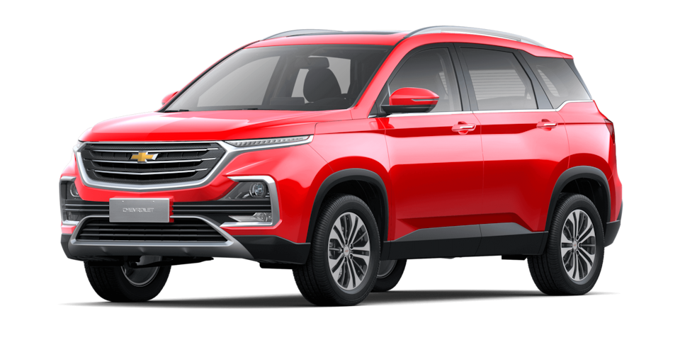 Conoce la camioneta Chevrolet Captiva Turbo color rojo metalico
