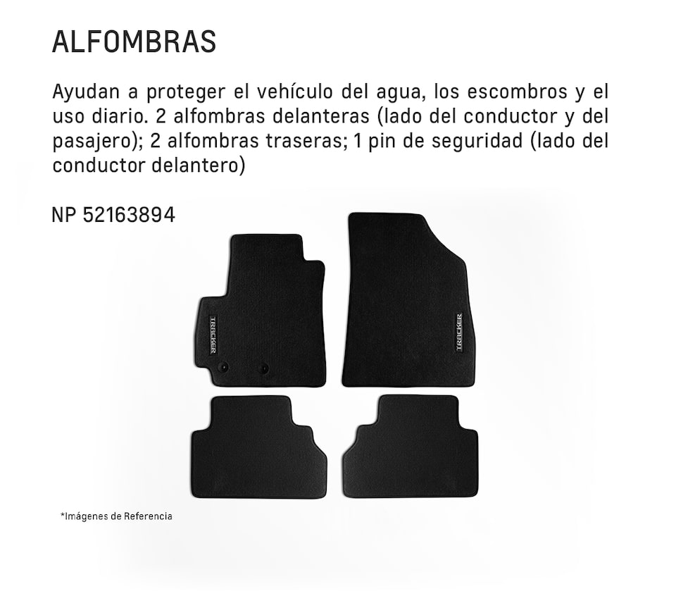 Chevrolet Tracker Turbo Accesorios Confort - Cubrepiso de tu Camioneta SUV