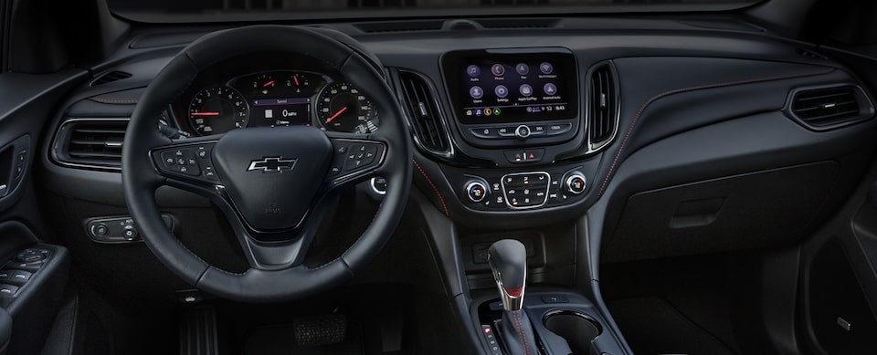 Vista detalle del interior delantero de la nueva SUV Chevrolet Equinox RS