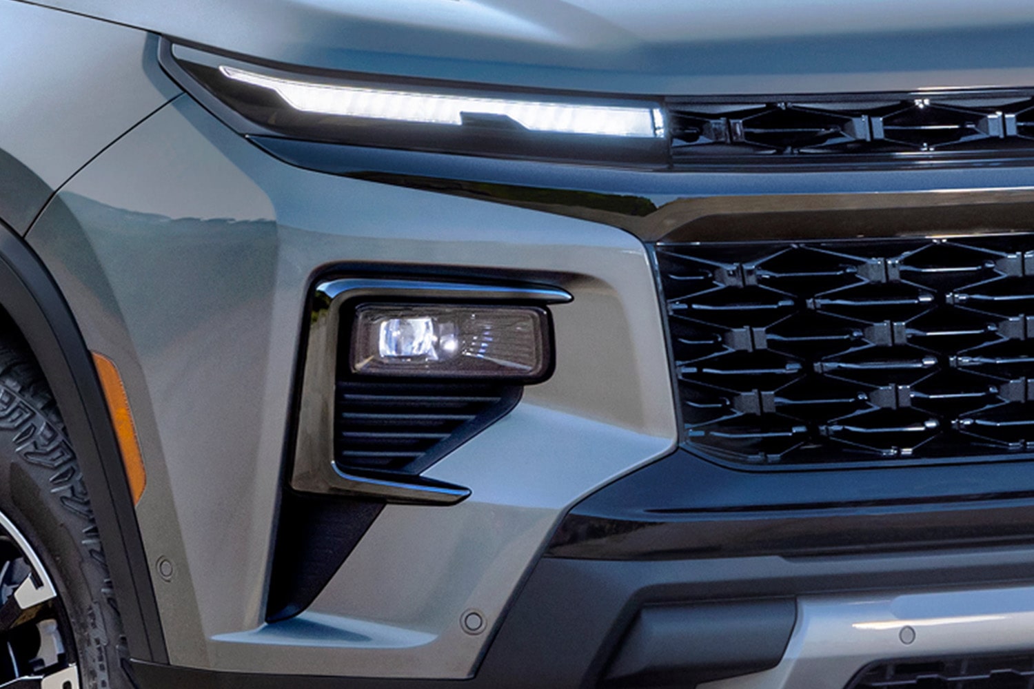 Vista en detalle del frente de la Chevrolet Traverse Z71.