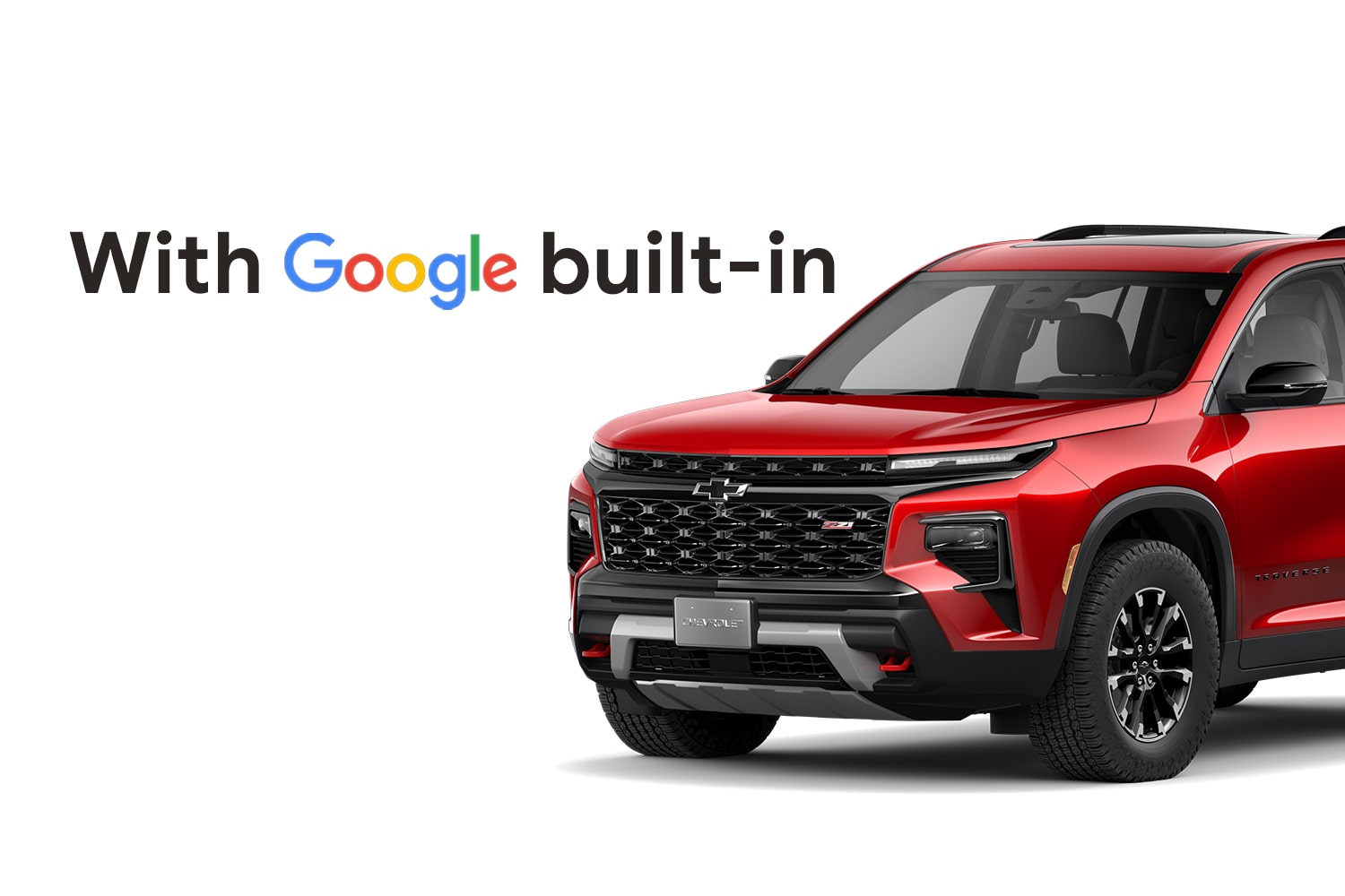 Google Built-In integrado, accede a tus aplicaciones favoritas directamente en la pantalla central de Chevrolet Traverse Z71