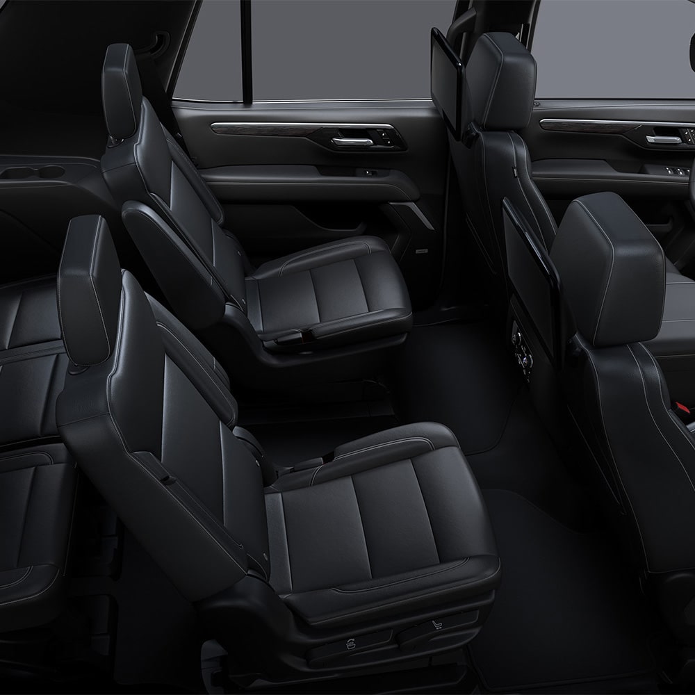 Vista superior de todos los asientos de la Chevrolet Tahoe.