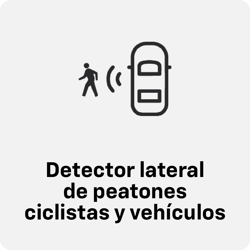 Ícono de detección lateral de peatones.