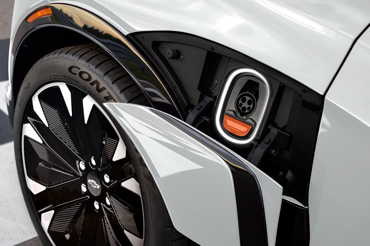 Puerto de carga de la Chevrolet Blazer EV.