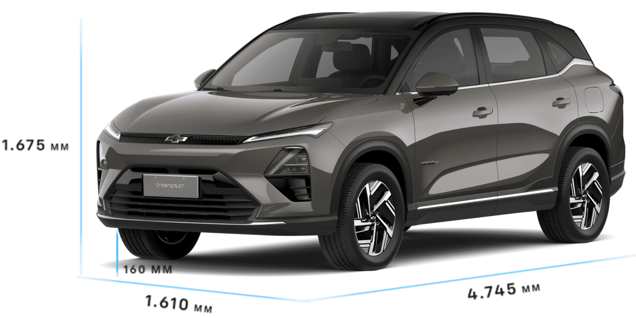 Chevrolet Captiva EV en color Gris Intenso.