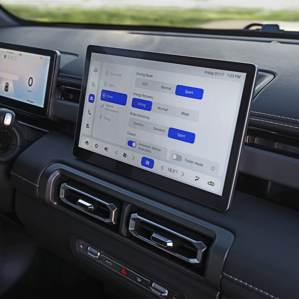 Centro Multimedia con pantalla de 10.1" a bordo del Chevrolet Spark EUV.