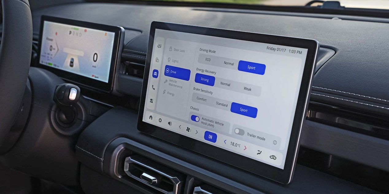 Centro Multimedia con pantalla de 10.1" a bordo del Chevrolet Spark EUV.