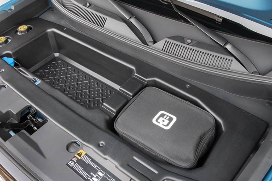 Detalle del organizador frontal rígido del Spark EUV.