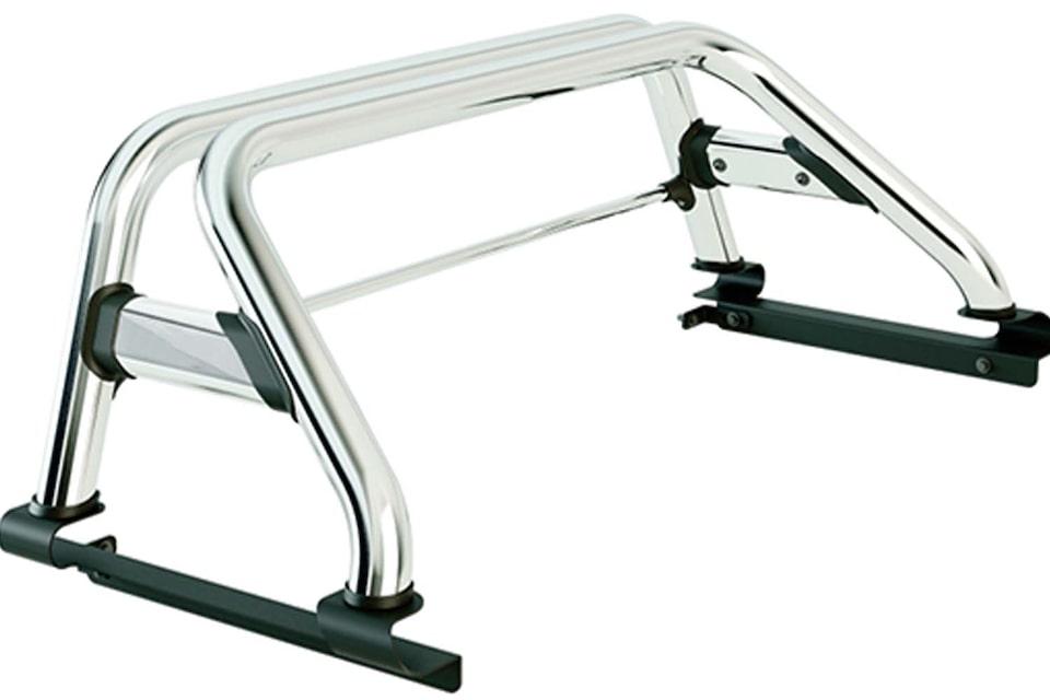 La barra antivuelcos cromada da un estilo sofisticado a tu Chevrolet Colorado