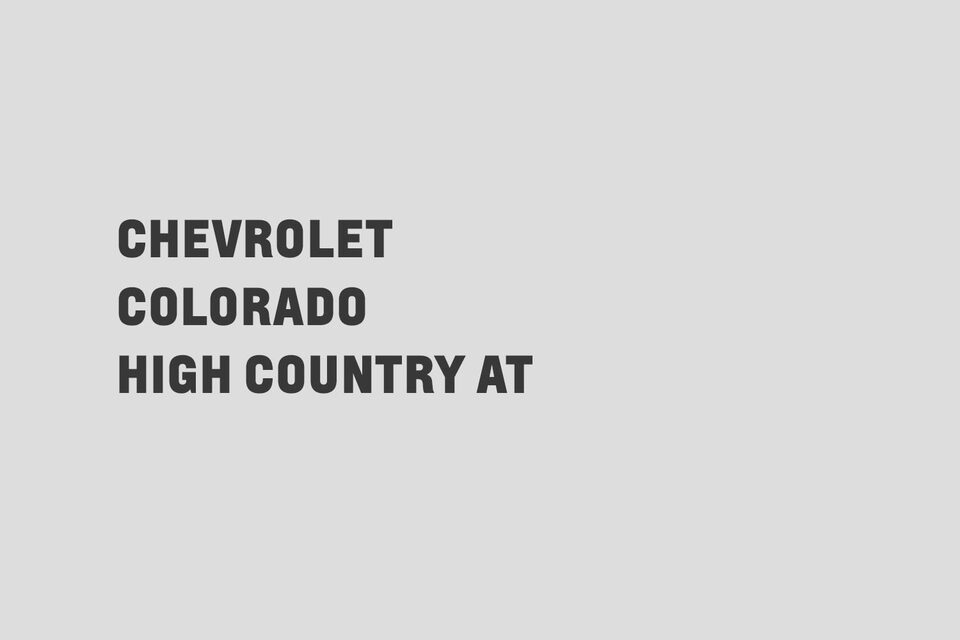 Chevrolet Colorado High Country