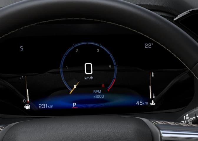Vista del instrumental Chevrolet Colorado