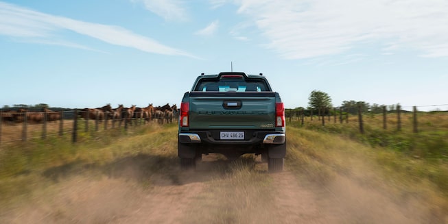 Vista posterior pick up Chevrolet Colorado
