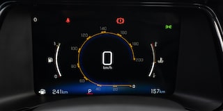 Indicadores del tablero de la Chevrolet Montana en una vista en detalle.