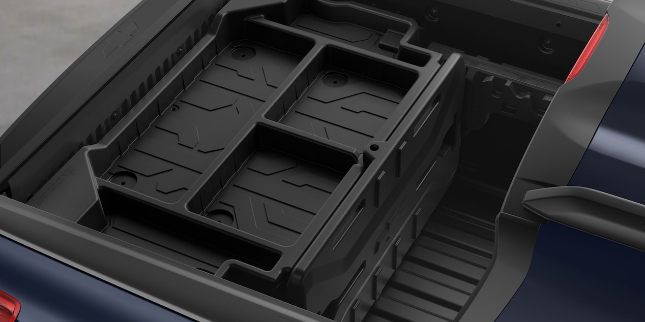 Vista general de la caja Multi-Flex con una capacidad de hasta 874 litros de la Chevrolet Montana.