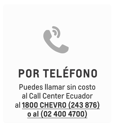 Chevrolet - Contactanos por telefono