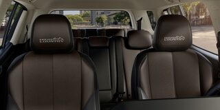 Vista cercana de los asientos de la Chevrolet Trailblazer.