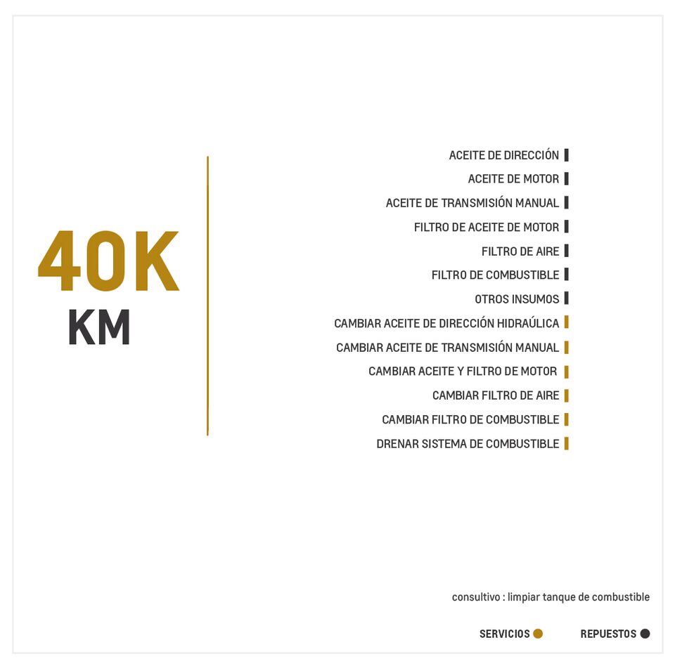 Chevrolet D-Max 2.5 4X4 AC TM High Power mantenimiento 40000 kilometros