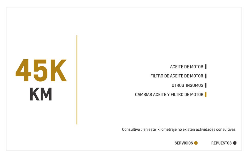 Chevrolet Sail 1.4 mantenimiento 45000 kilometros