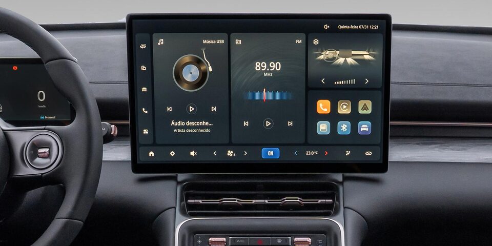 Pantalla LCD Full HD de 15,6 pulgadas de la Chevrolet Captiva EV.